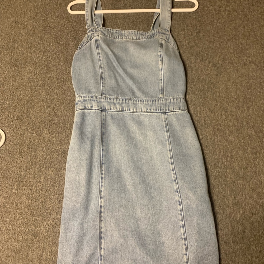 Denim jumper dress